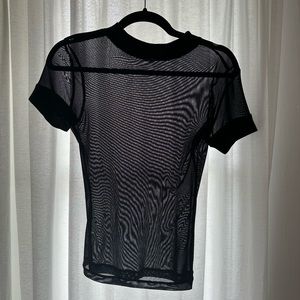 UO Out From Under Mesh T Shirt in L & Black